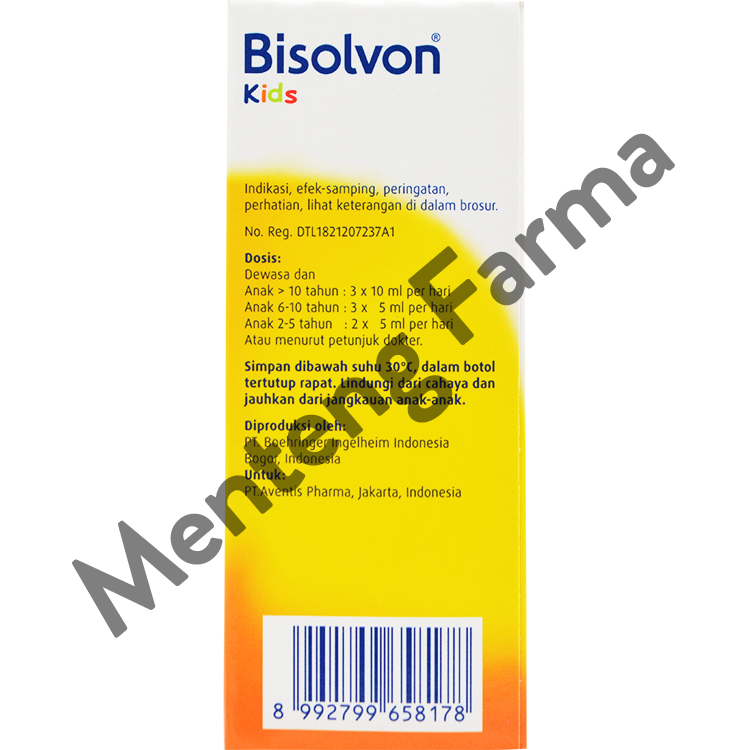 Bisolvon Kids Sirup 60 ML - Obat Pereda Batuk Anak - Menteng Farma