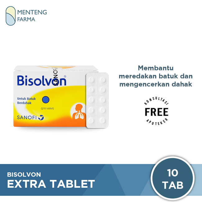 Bisolvon 8 Mg 10 Tablet - Tablet Pereda Batuk Berdahak - Menteng Farma