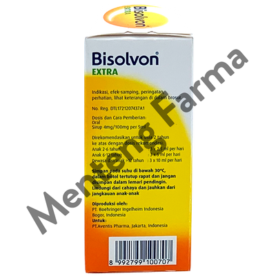 Bisolvon Extra Sirup 60 ML - Pereda Batuk dan Mengencerkan Dahak - Menteng Farma