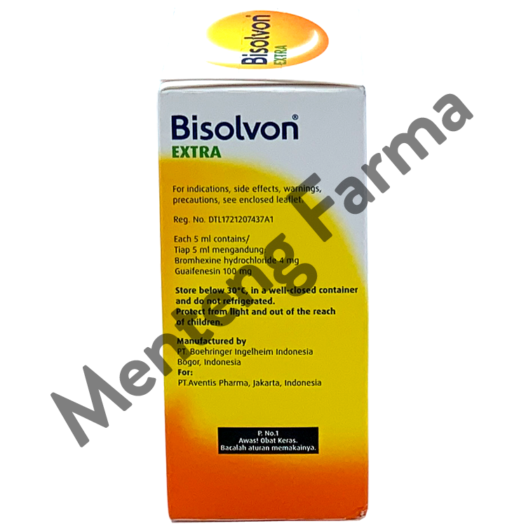 Bisolvon Extra Sirup 60 ML - Pereda Batuk dan Mengencerkan Dahak - Menteng Farma