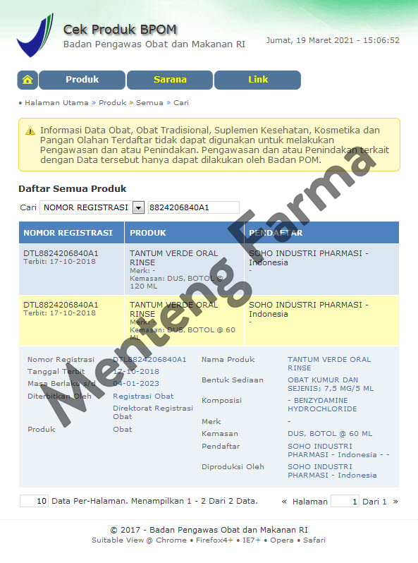 Tantum Verde Oral Rinse 60 mL - Obat Kumur Mulut dan Tenggorokan - Menteng Farma