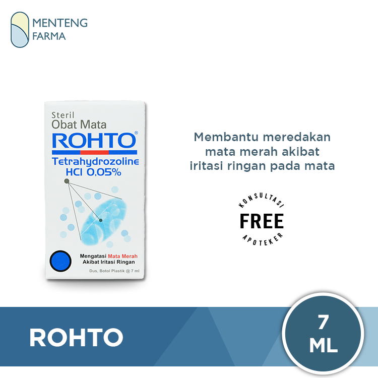 Rohto - Obat Tetes Mata Merah, Iritasi Ringan, Perih, dan Berair - Menteng Farma