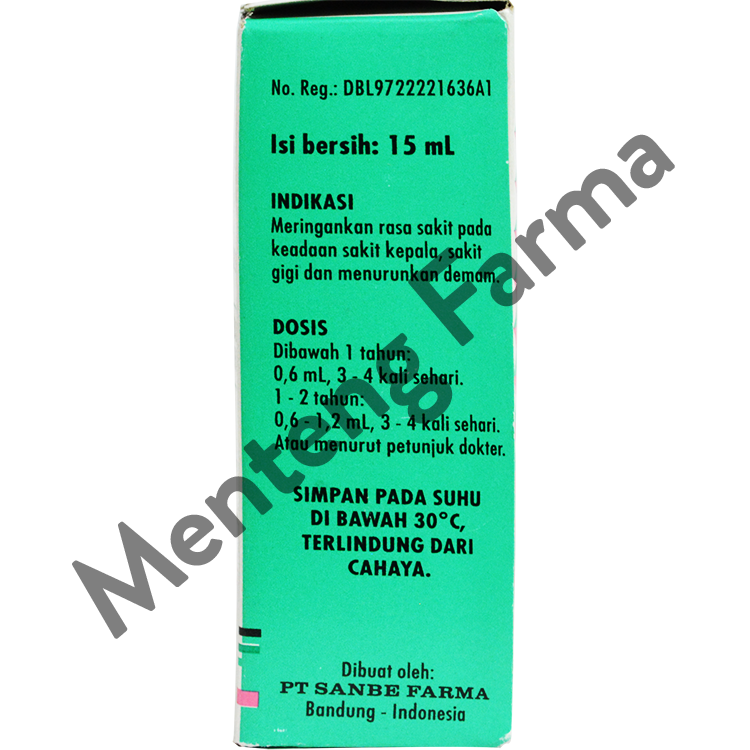 Sanmol Paracetamol Drops (Sanmol Paracetamol Tetes) - Menteng Farma