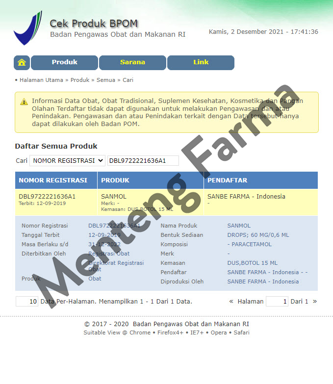 Sanmol Paracetamol Drops (Sanmol Paracetamol Tetes) - Menteng Farma