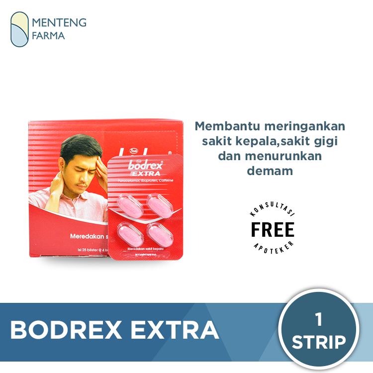 Bodrex Extra - Meredakan Sakit Kepala, Sakit Gigi dan Demam - Menteng Farma