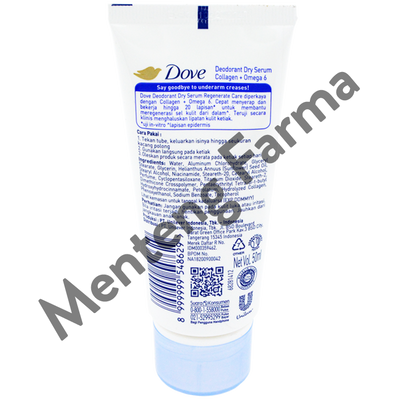 Dove Deodorant Dry Serum Regenerate Care Collagen + Omega 6 50 ML - Menghaluskan lipatan ketiak - Menteng Farma