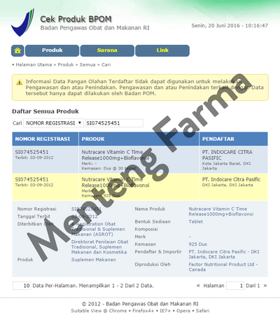 Nutracare Vitamin C 1000 Time Release + Bioflavonoids - Menteng Farma