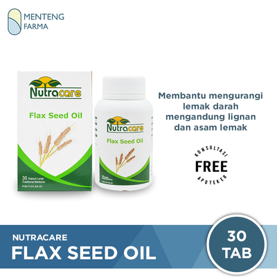 Nutracare Flax Seed Oil - Omega 3 Nabati Bantu Kurangi Lemak Darah - Menteng Farma