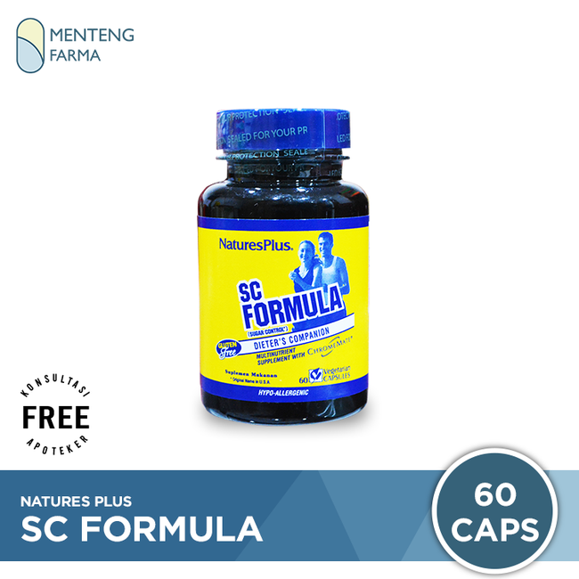 Natures Plus SC Formula 60 Kapsul - Suplemen Pengontrol Gula Darah - Menteng Farma