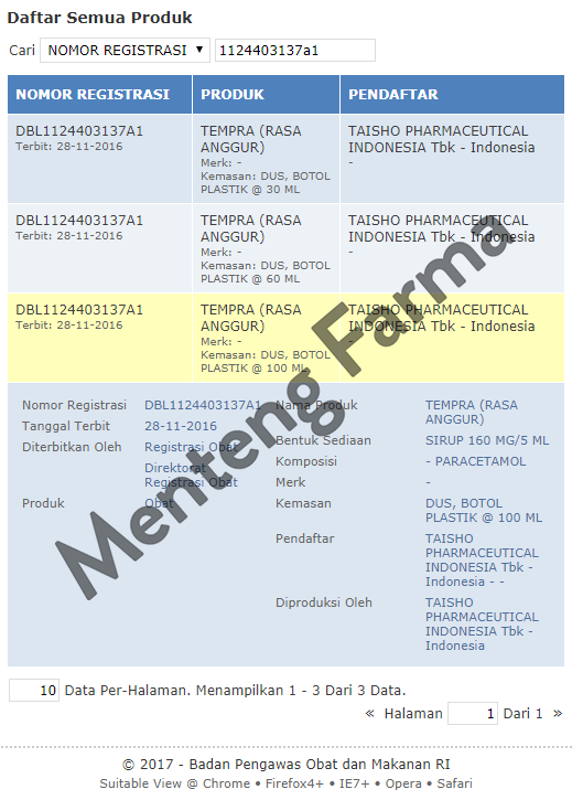 Tempra Syrup 100 mL - Pereda Demam dan Nyeri Khusus Anak-anak - Menteng Farma