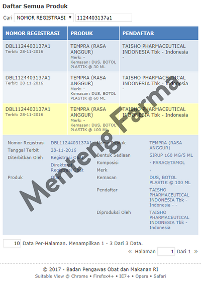 Tempra Syrup 100 mL - Pereda Demam dan Nyeri Khusus Anak-anak - Menteng Farma