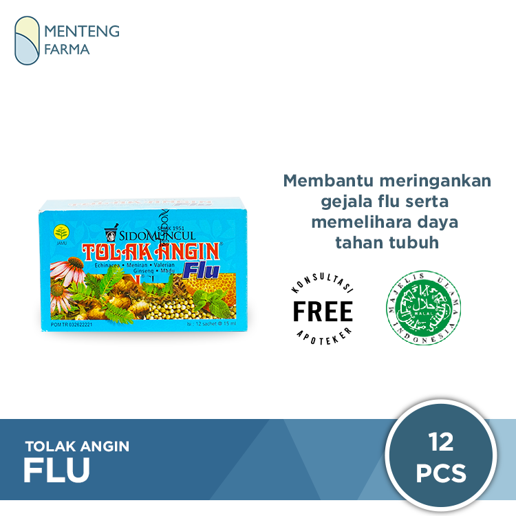 Tolak Angin Flu - Dus Isi 12 Sachet - Menteng Farma