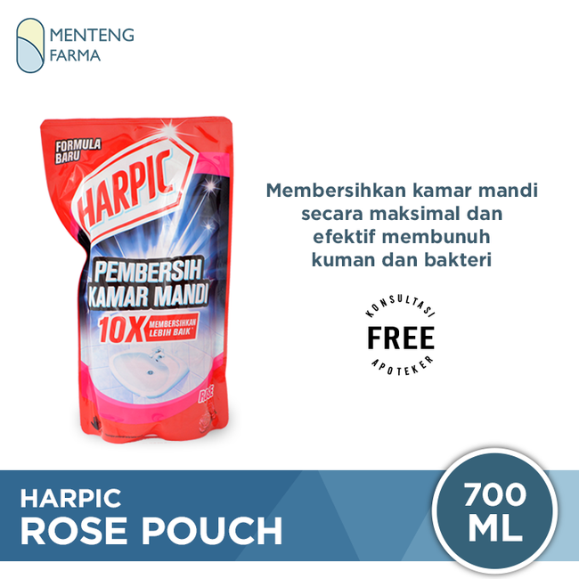 Harpic Rose Pouch 700 ML - Pembersih Kamar Mandi dan Toilet - Menteng Farma