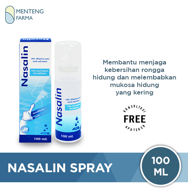 Nasalin Daily Nasal Hygiene Microdiffusion Spray 100 mL - Pembersih Rongga Hidung - Menteng Farma