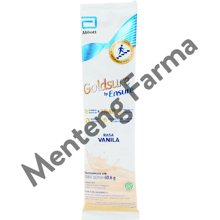 Goldsure By Ensure Vanila 60.6 Gram - Susu Penambah Nutrisi Dewasa Selama Masa Pemulihan - Menteng Farma