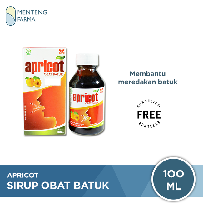 Apricot Sirup Obat Batuk Botol 100 mL - Menteng Farma