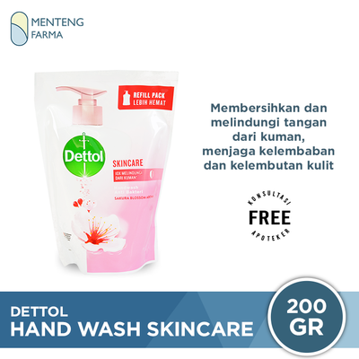 Dettol Handwash Skincare - 200 Gram Refill Pack - Menteng Farma