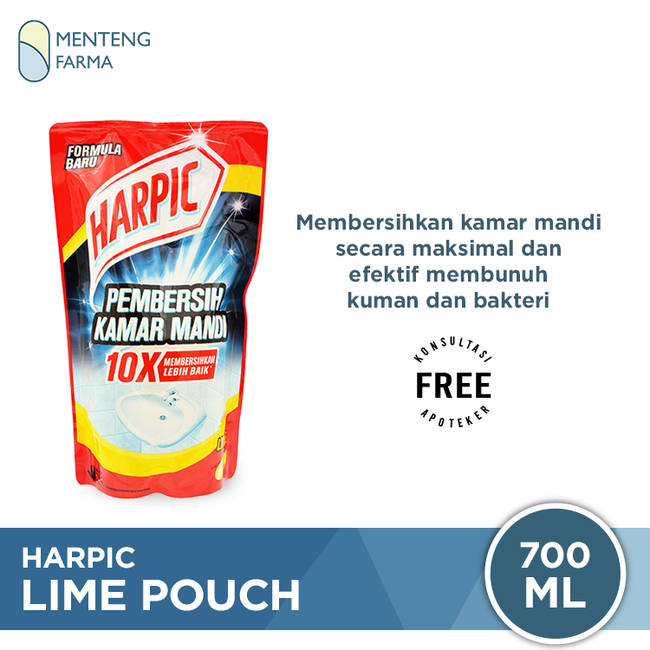 Harpic Lime Pouch 700 ML - Pembersih Kamar Mandi Efektif Membunuh Kuman - Menteng Farma