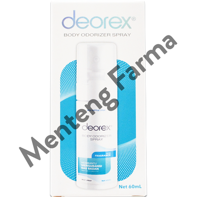 Deorex Body Odorizer Spray Non Fragrance 60 mL - Deodoran Spray Penghilang Bau Badan - Menteng Farma