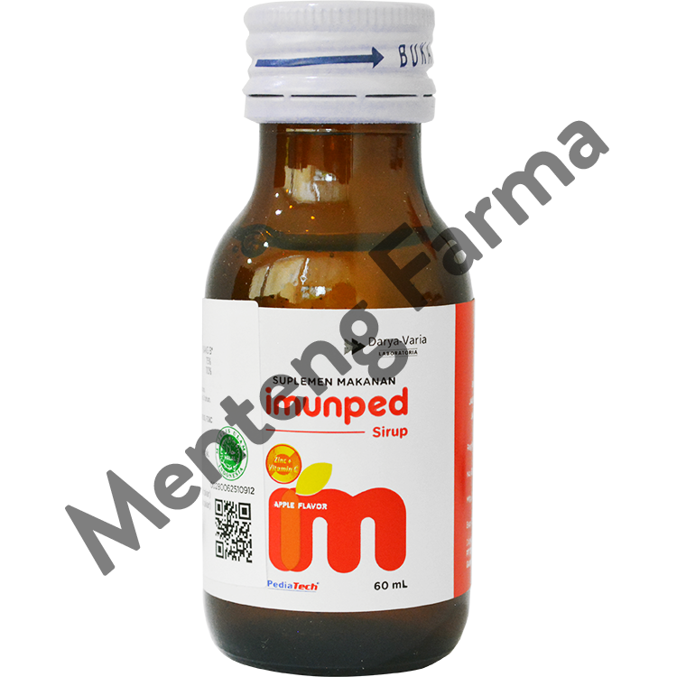 Imunped Sirup 60 mL - Suplemen Zinc dan Vitamin C Anak - Menteng Farma