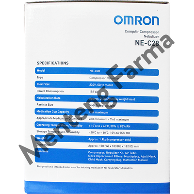 Omron Nebulizer NE C28 - Alat Uap Pernapasan / Alat Inhalasi Portable - Menteng Farma