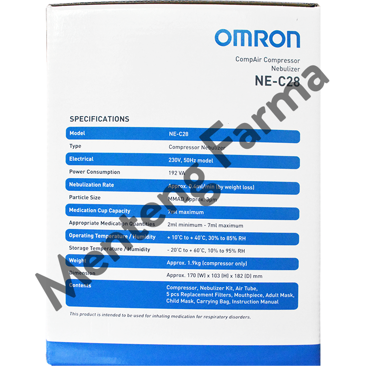 Omron Nebulizer NE C28 - Alat Uap Pernapasan / Alat Inhalasi Portable - Menteng Farma