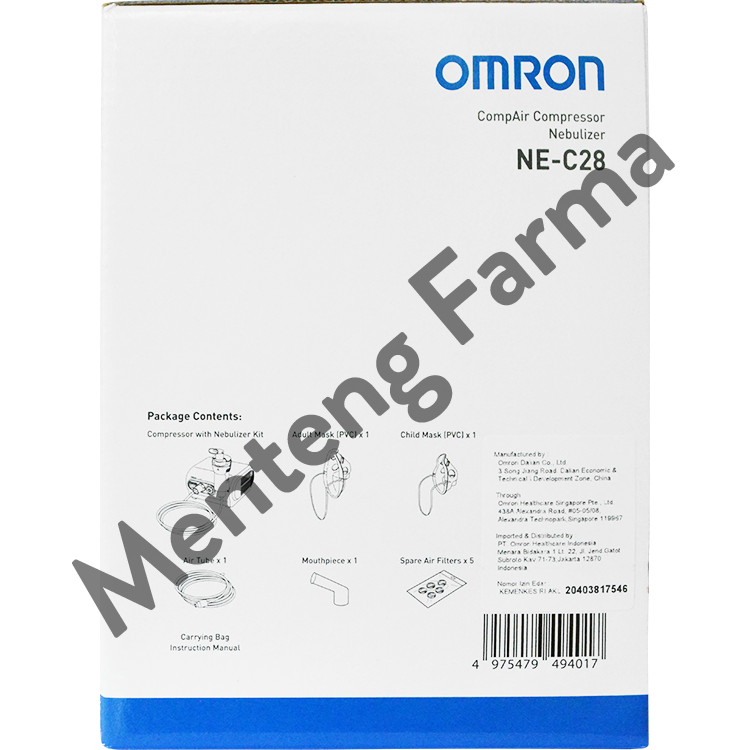 Omron Nebulizer NE C28 - Alat Uap Pernapasan / Alat Inhalasi Portable - Menteng Farma