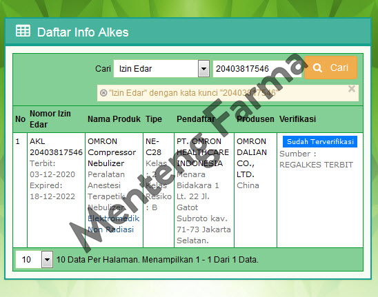 Omron Nebulizer NE C28 - Alat Uap Pernapasan / Alat Inhalasi Portable - Menteng Farma