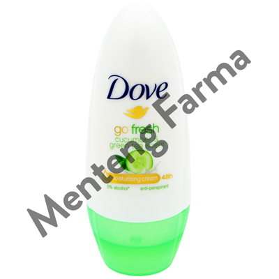 Dove Deodorant Roll On Go Fresh Cucumber And Green Tea 40 ML - Sensasi Aroma Segar Timun 48 Jam - Menteng Farma