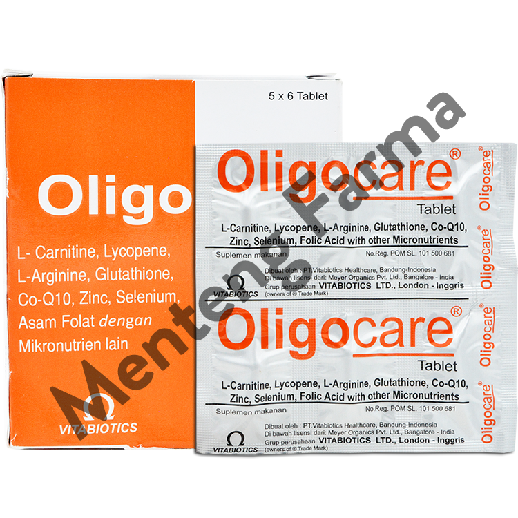 Oligocare 30 Tablet - Suplemen Penunjang Promil dan Kesuburan Pria - Menteng Farma