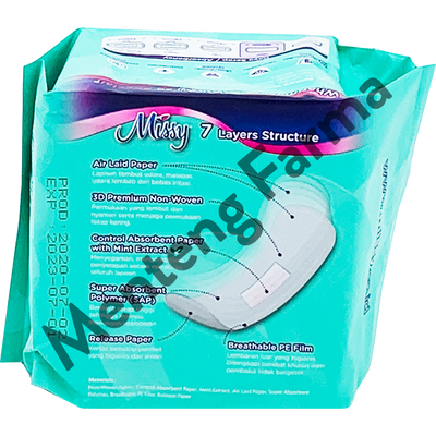 Pembalut Missy Mini Super Thin 188 mm 20 Pads | Pembalut Mini Pantyliner Antibakteri - Menteng Farma