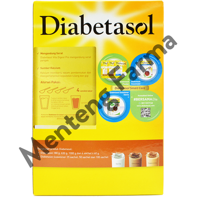 Diabetasol Cappucino 600 Gram - Susu Penambah Nutrisi Khusus Diabetes - Menteng Farma