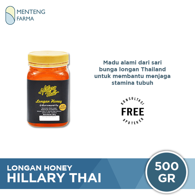 Longan Honey Hillary Thai 500 Gram - Madu Murni Thailand Buah Longan - Menteng Farma