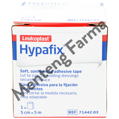 Hypafix Plaster Roll 5 CM x 5 M - Perekat Luka Lebar Non Woven - Menteng Farma