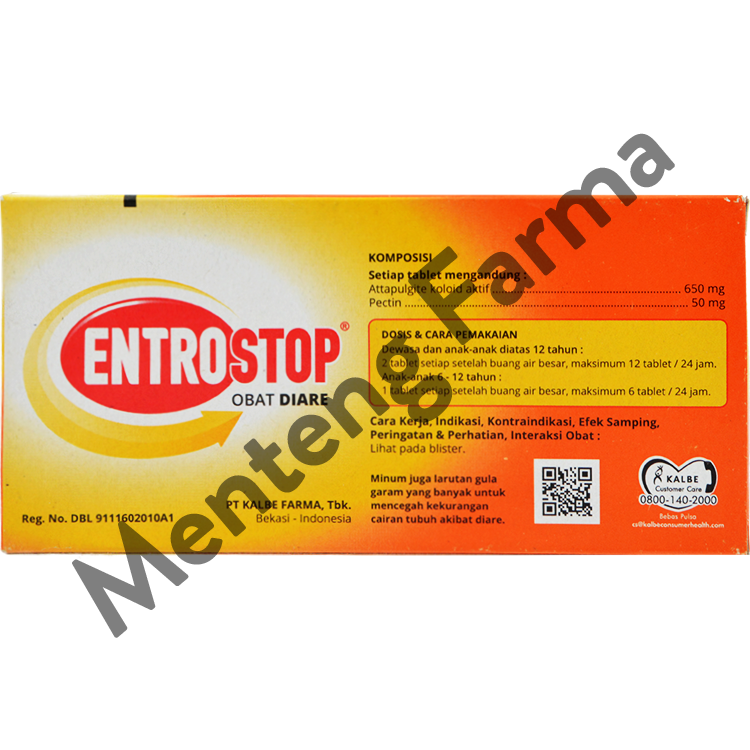 Entrostop Obat Diare - Cepat Menghentikan Diare - Menteng Farma