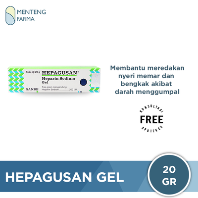 Hepagusan Gel 20 Gr - Gel Pereda Luka Lebam dan Memar - Menteng Farma