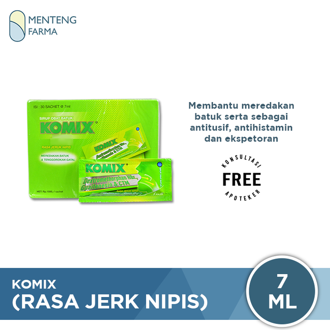 Komix (Rasa Jeruk Nipis) - Sachet - Menteng Farma