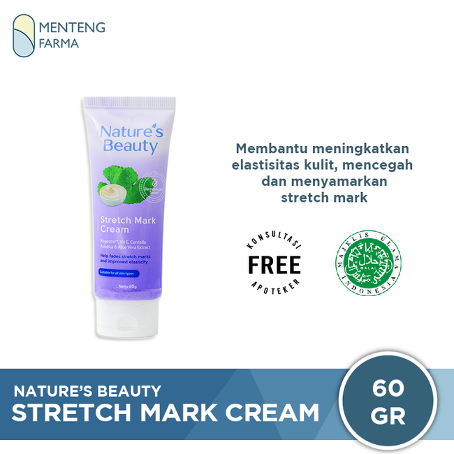 Nature's Beauty Stretch Mark Cream 60 Gr - Krim Stretch Mark - Menteng Farma