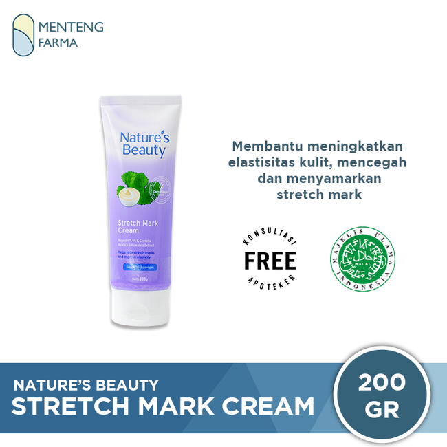 Nature's Beauty Stretch Mark Cream 200 Gr - Krim Stretch Mark - Menteng Farma