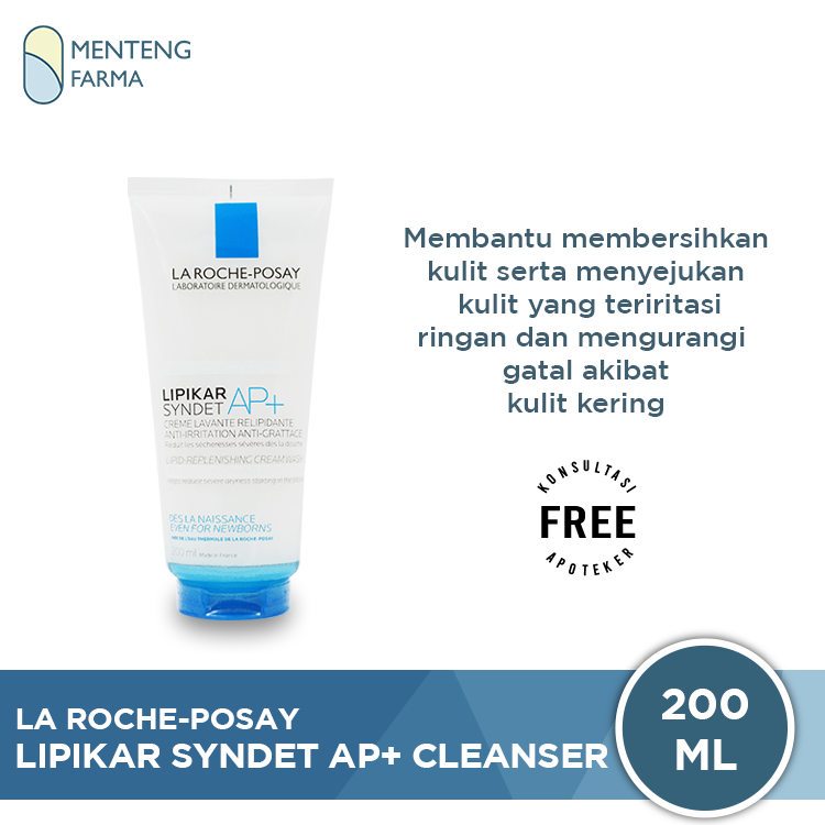 La Roche Posay Lipikar Syndet AP+ Cleanser 200 mL - Menteng Farma