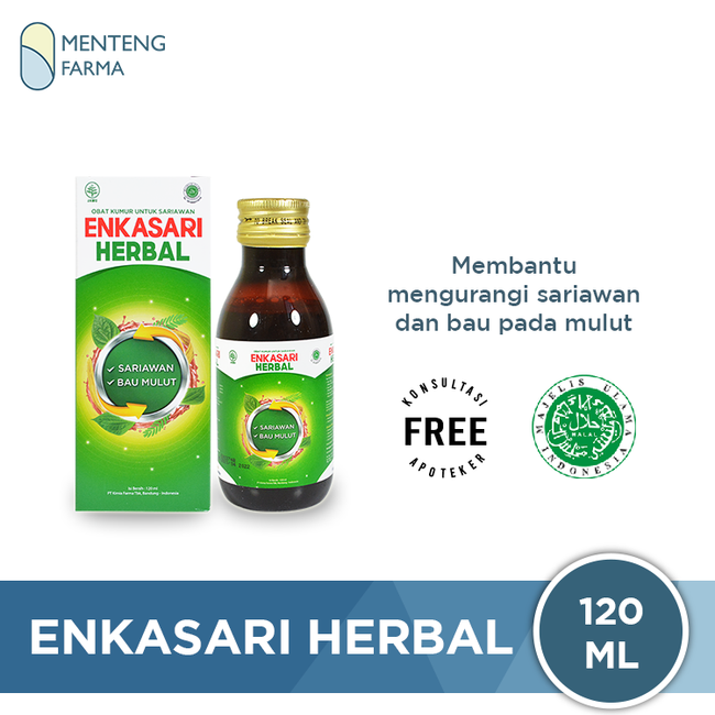 Enkasari Herbal - Atasi Sariawan, Bau Mulut, dan Sakit Tenggorokan - Menteng Farma