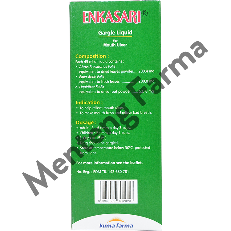 Enkasari Herbal - Atasi Sariawan, Bau Mulut, dan Sakit Tenggorokan - Menteng Farma