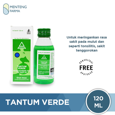 Tantum Verde Oral Rinse 120 mL - Obat Kumur Mulut dan Tenggorokan - Menteng Farma