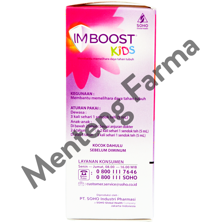 Imboost Kids Syrup 60 ML - Suplemen Penambah Daya Tahan Tubuh Anak - Menteng Farma