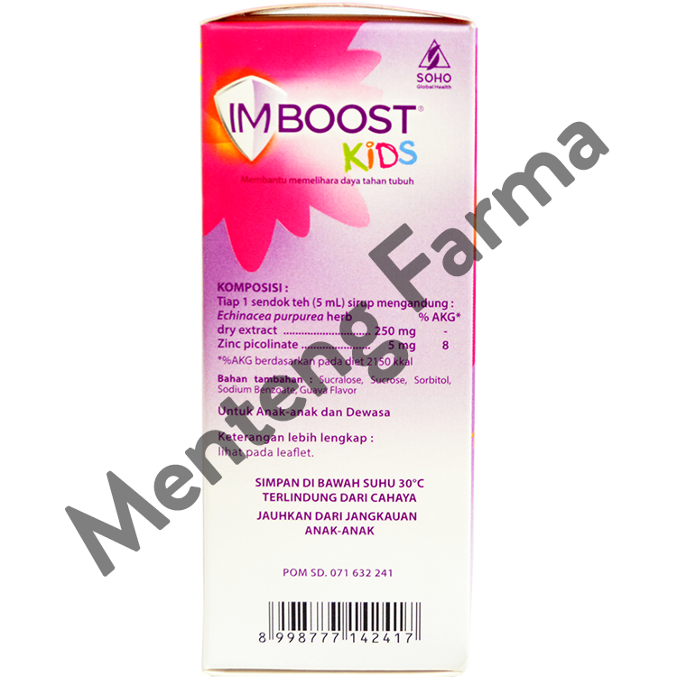 Imboost Kids Syrup 60 ML - Suplemen Penambah Daya Tahan Tubuh Anak - Menteng Farma