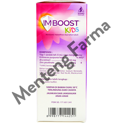 Imboost Kids Syrup Rasa Anggur 60 ML - Suplemen Daya Tahan Tubuh Anak - Menteng Farma