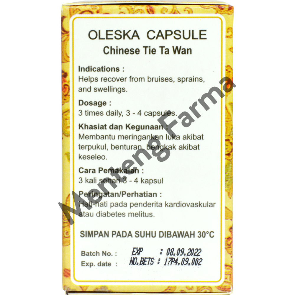 Chinese Tie Ta Wan (Oleska Capsule) - Menteng Farma