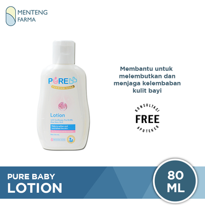Pure Baby Lotion 80 mL - Lotion Pelembab Kulit Bayi - Menteng Farma