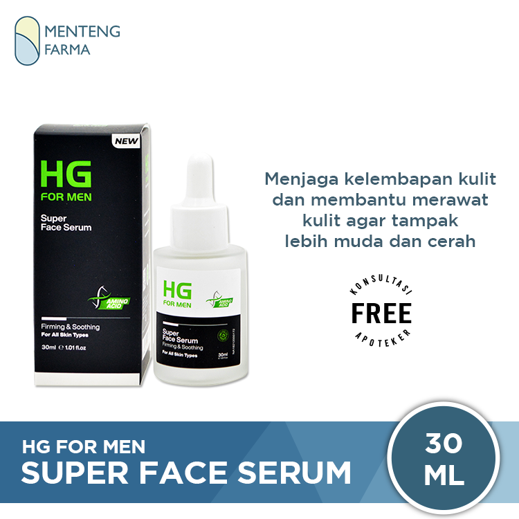 HG For Men Face Serum 30 ML - Serum Wajah Untuk Pria - Menteng Farma