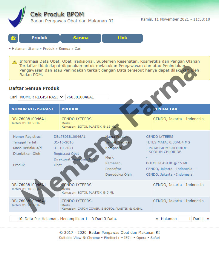 Cendo Lyteers Minidose 0.6 mL - Obat Tetes Mata Kering - Menteng Farma